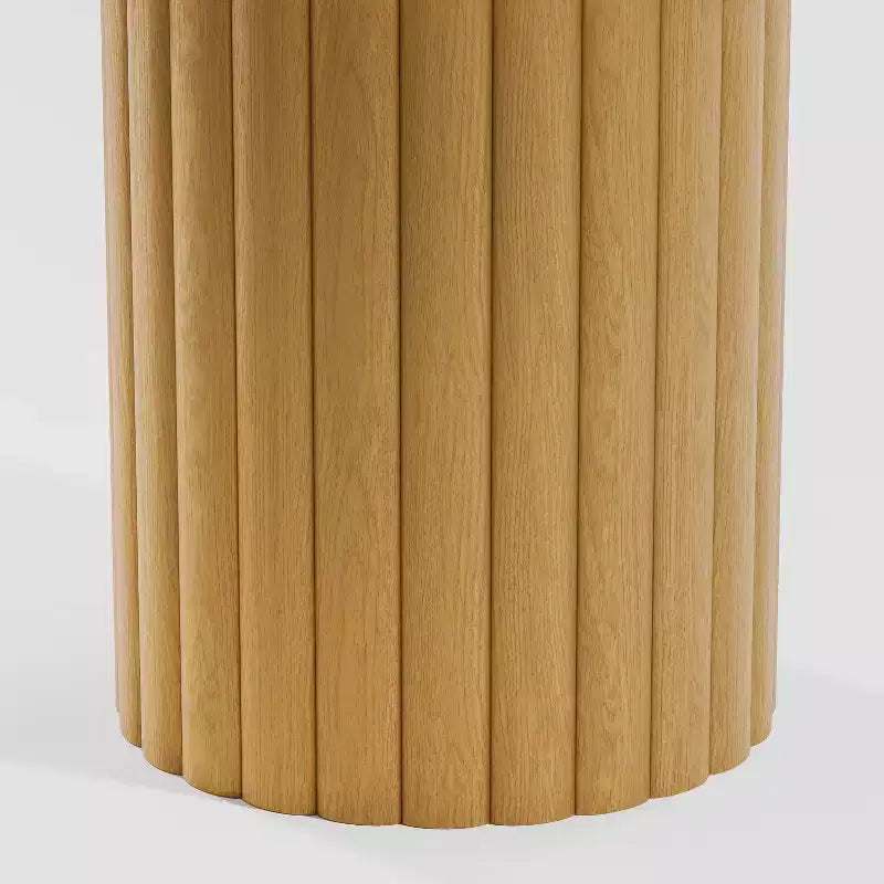 Table à manger ronde en bois de style Mid-Century pour 4 personnes - Bois naturel