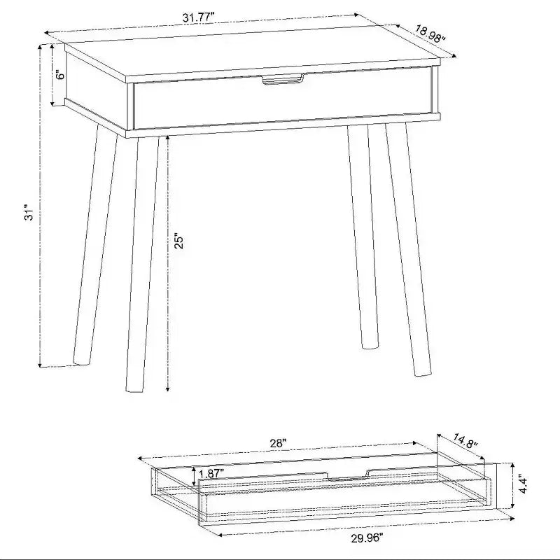 Bureau moderne pour enfants avec tiroir classeur